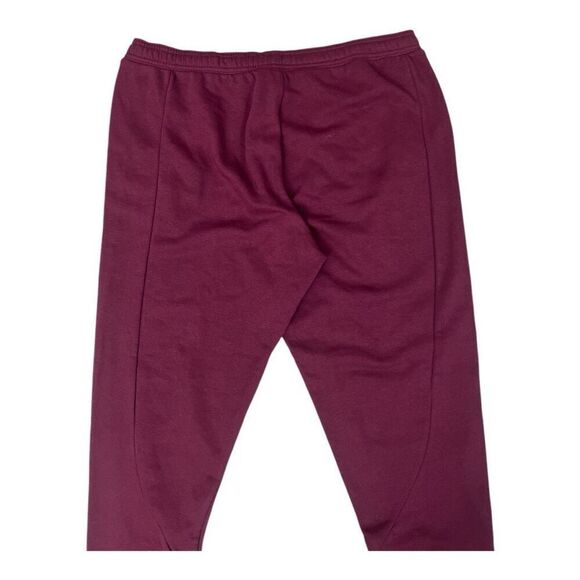 Adidas Men Multi Sport Track Pants 2XL Burgundy Shadow Red Drawstring Fleece - Picture 5 of 12